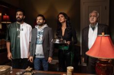 Saagar Shaikh, Asif Ali, Poorna Jagannathan, and Brian George in Deli Boys