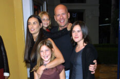 Actors Demi Moore and Bruce Willis with their daughters Rumer and Scout
