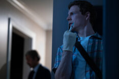 Patrick Dempsey as Captain Aaron Spencer and Patrick Gibson as Dexter Morgan in Dexter: Original Sin, episode 9, season 1, streaming on Paramount+