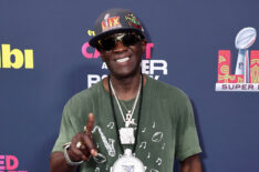 Flavor Flav attend the purple carpet during the Super Bowl LIX