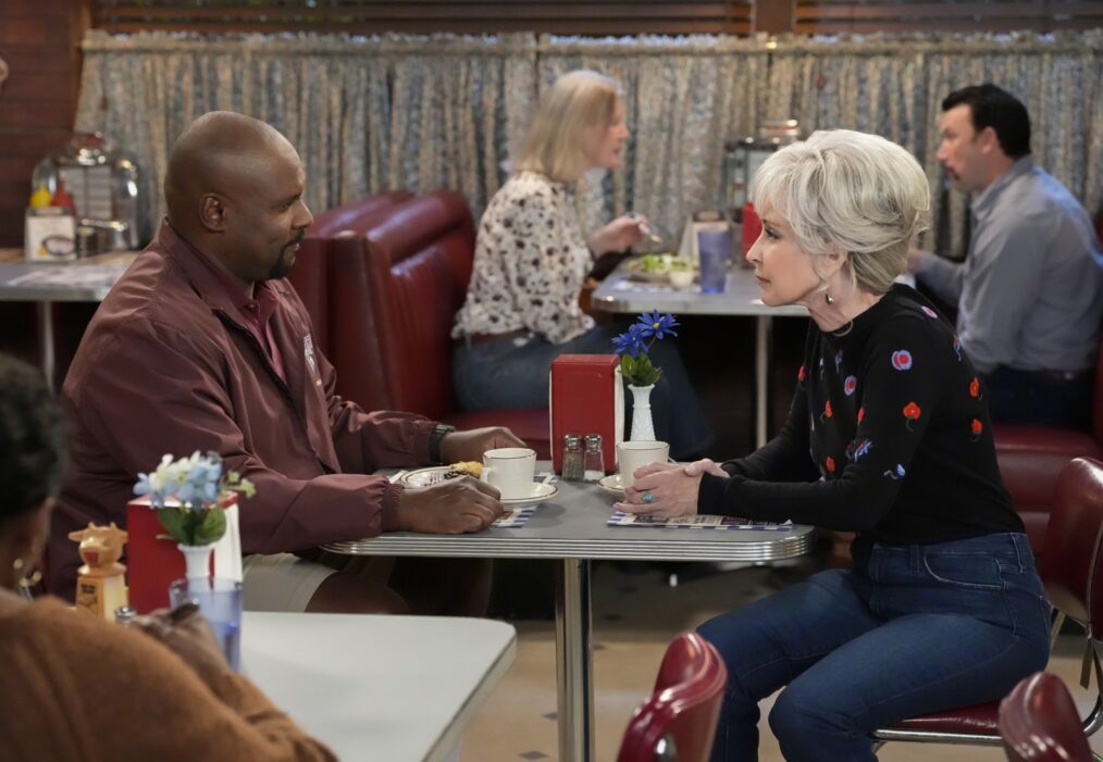 Doc Farrow and Annie Potts in 'Georgie & Mandy's First Marriage'