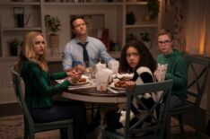 Ginny & Georgia - Brianne Howey as Georgia Miller, Scott Porter as Paul, Antonia Gentry as Ginny Miller, Diesel La Torraca as Austin Miller in episode 302
