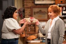 Belissa Escobedo as Isabella, Reba McEntire as Bobbie in 'Happy's Place'