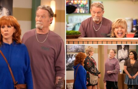 Reba McEntire, Christopher Rich, Belissa Escobedo, and Melissa Peterman in 'Happy's Place'