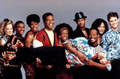Kelly Coffield, Tommy Davidson, Kim Wayans, David Alan Grier, Damon Wayans, Kim Coles, Jim Carrey, Keenen Ivory Wayans in 'In Living Color'