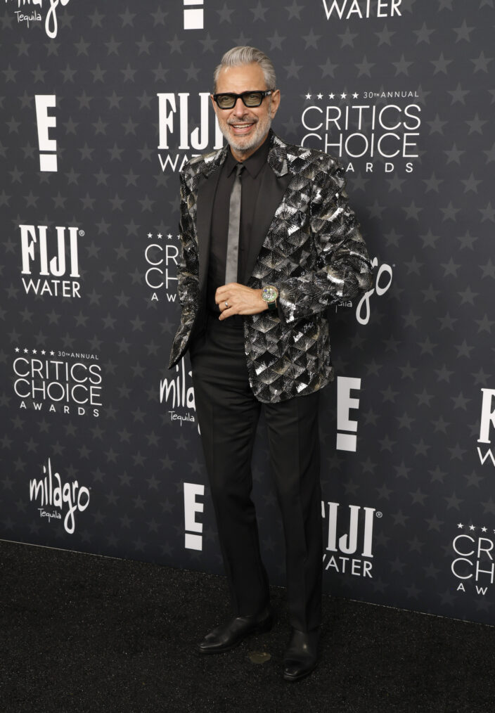 Jeff Goldblum attends the 30th Annual Critics Choice Awards at Barker Hangar on February 07, 2025 in Santa Monica, California.