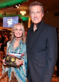 Bo Derek and John Corbett attend the 6th Jam For Janie Grammy Awards Viewing Party Presented By Live Nation at the Hollywood Palladium on February 02, 2025 in Los Angeles, California. (Photo by Araya Doheny/Getty I