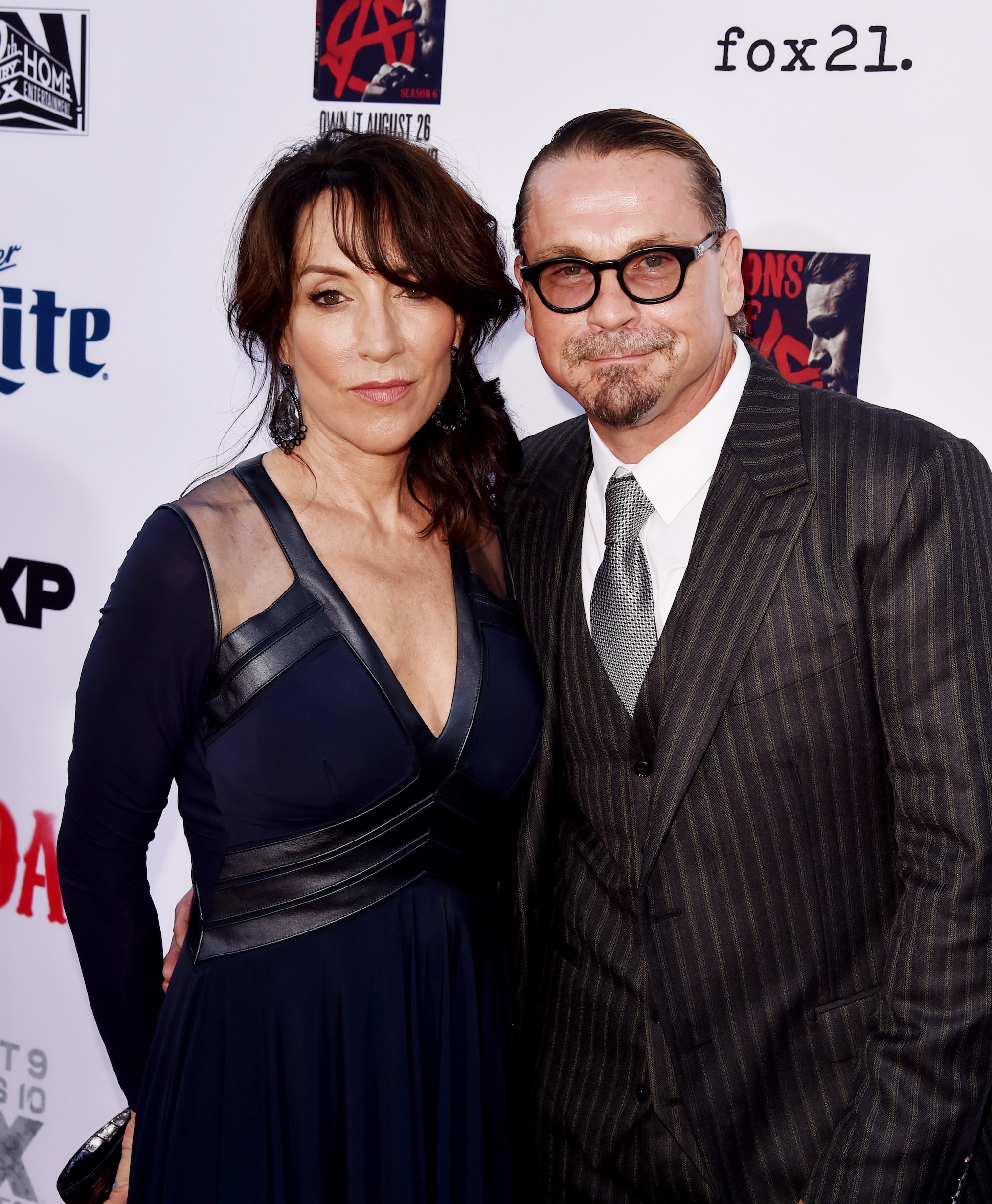 Katey Sagal and Kurt Sutter at the season 7 premiere screening of FX's 