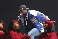 Kendrick Lamar performs onstage during Apple Music Super Bowl LIX Halftime Show at Caesars Superdome on February 09, 2025 in New Orleans, Louisiana.
