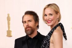 Sam Rockwell and Leslie Bibb attend the 96th Annual Academy Awards on March 10, 2024 in Hollywood, California.