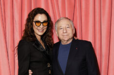 Michelle Yeoh and Jean Todt attend the Roger Vivier Press Day 'Les Elements Vivier' at Maison Vivier during Paris Fashion Week Womenswear Spring/Summer 2024, on September 28, 2023 in Paris