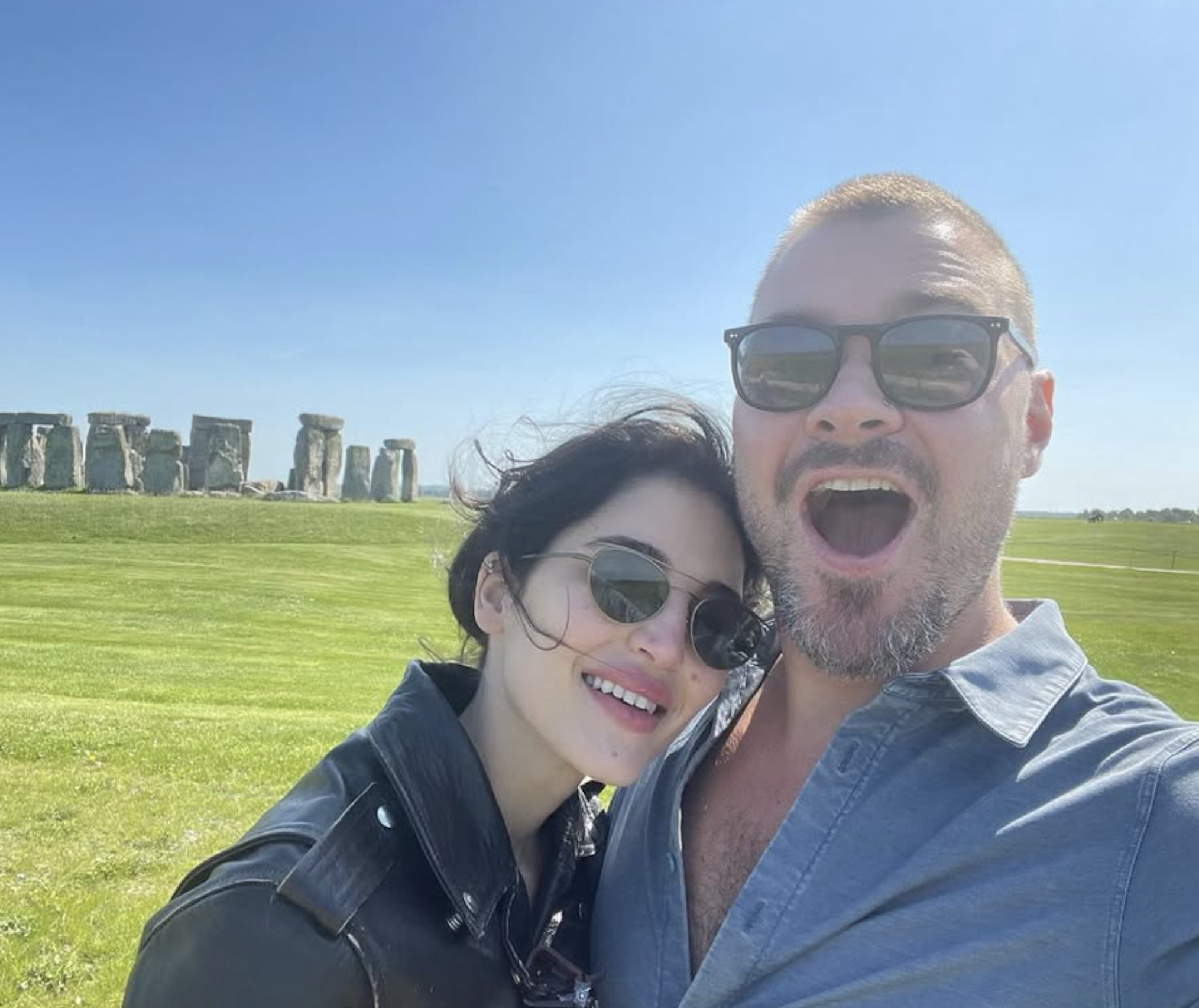 Patrick John Flueger and Reem Amara together