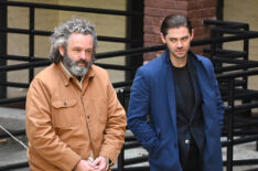 Michael Sheen as Martin Whitly and Tom Payne as Malcolm Bright in 'Prodigal Son'