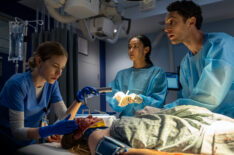 Willa Fitzgerald as Danny, Chelsea Muirhead as Sophie Chan, and Colin Woodell as Xander Phillips — 'Pulse' Season 1 Episode 10