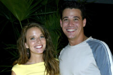 Survivor All-star million dollar winner Amber Brkich and 'Boston Rob' Mariano pose for photos after the Survivor All-stars Finale