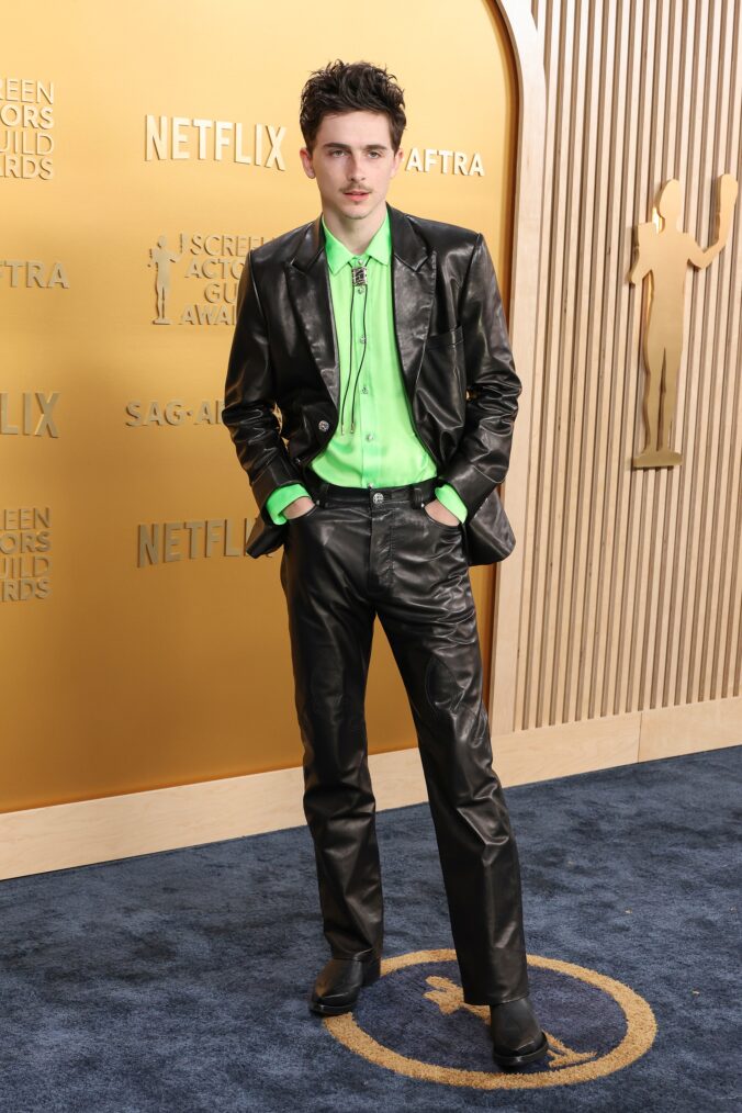 Timothée Chalamet at the 2025 SAG Awards