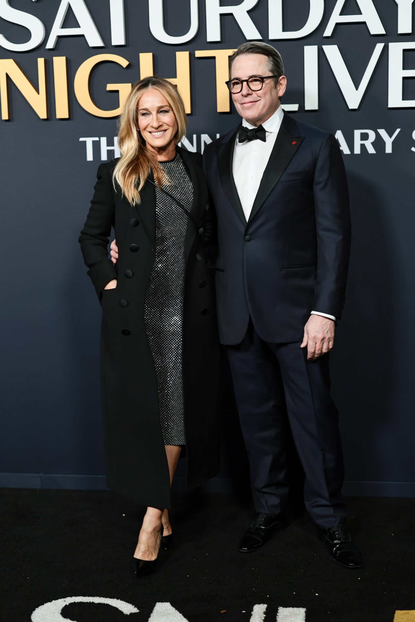 Sarah Jessica Parker and Matthew Broderick attend SNL50: The Anniversary Special on February 16, 2025 in New York City.