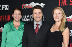 Sean Astin and his wife and daughter at 'The Strain' premiere in 2014
