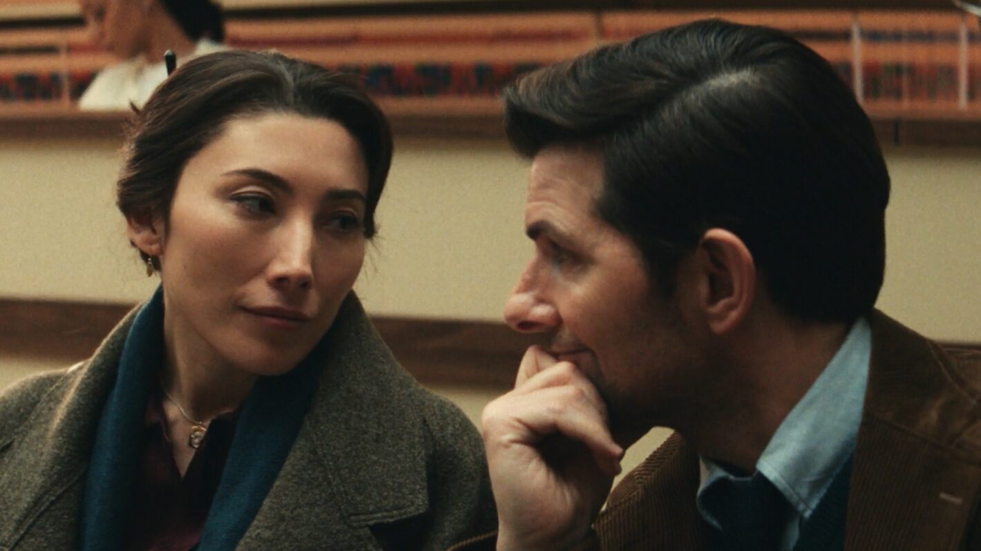 Dichen Lachman and Adam Scott in 'Severance' Season 2
