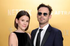 Sosie Bacon and Scoot McNairy attend the 31st Annual Screen Actors Guild Awards at Shrine Auditorium and Expo Hall on February 23, 2025 in Los Angeles, California.