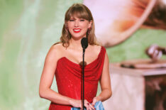 Taylor Swift speaks onstage during the 67th Annual GRAMMY Award