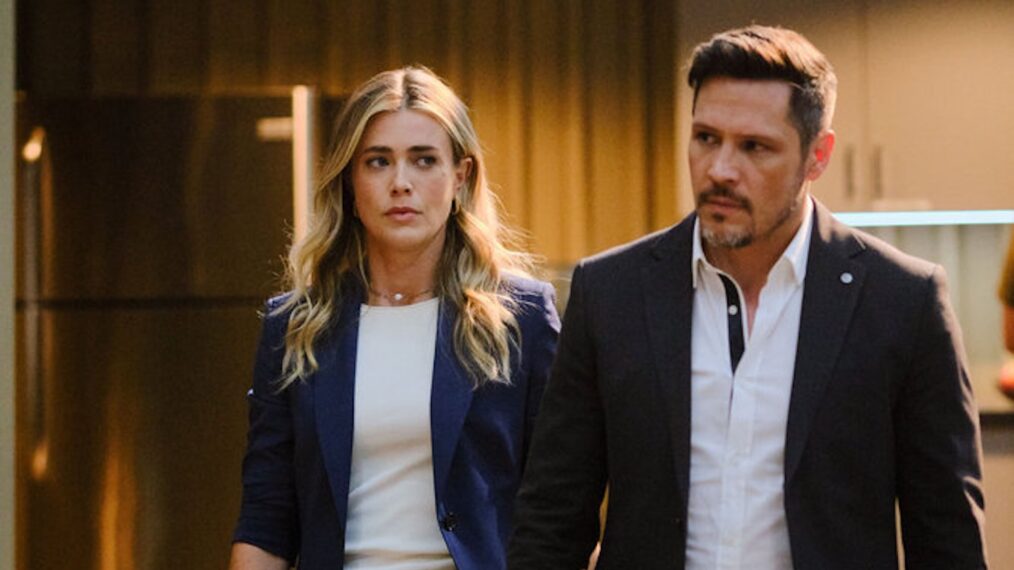 Melissa Roxburgh as Rebecca 'Bex' Henderson, Nick Wechsler as Oliver Odell — 'The Hunting Party' Season 1 Episode 2 'Clayton Jessup'