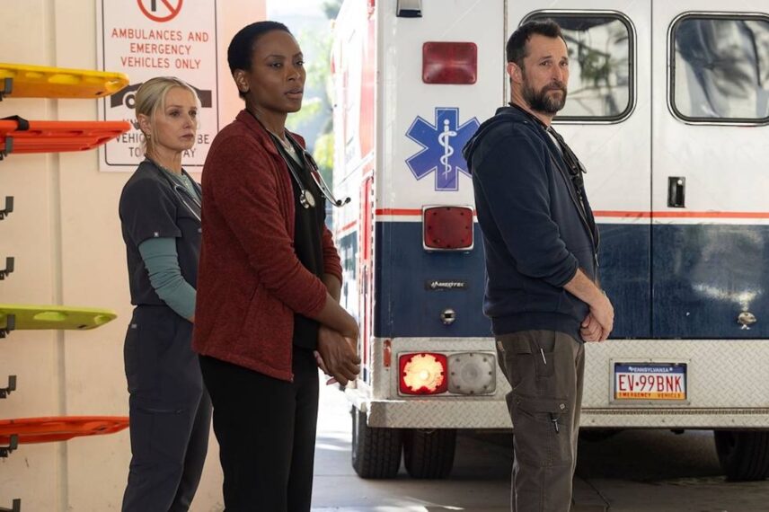 Katherine LaNasa, Tracy Ifeachor, Noah Wyle in 'The Pitt' Season 1 Episode 8