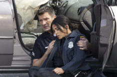 Nathan Fillion as Nolan and Jenna Dewan as Bailey — 'The Rookie' Season 7 Episode 5 'Til Death'