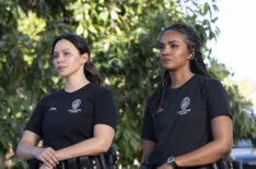 Melissa O'Neil as Lucy, Mekia Cox as Nyla — 'The Rookie' Season 7 Episode 8 'Wildfire'