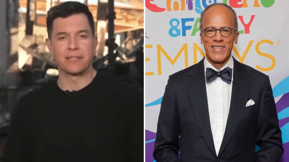 Tom Lllamas and Lester Holt