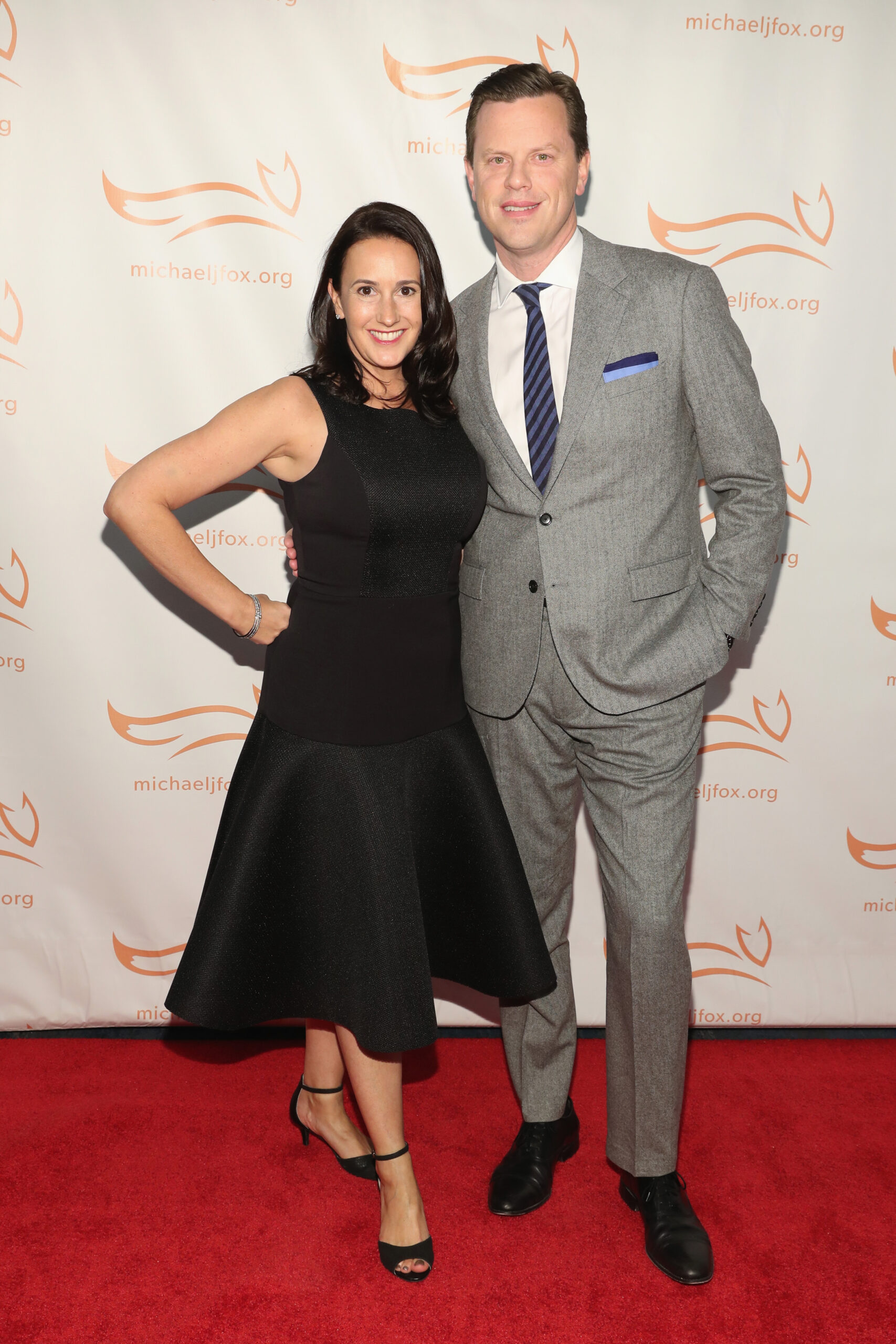 Christina Sharkey and Willie Geist on the red carpet of A Funny Thing Happened On The Way To Cure Parkinson's