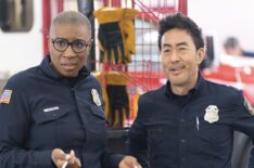 Aisha Hinds as Hen and Kenneth Choi as Chimney — '9-1-1' Season 8 Episode 9 'Sob Stories'