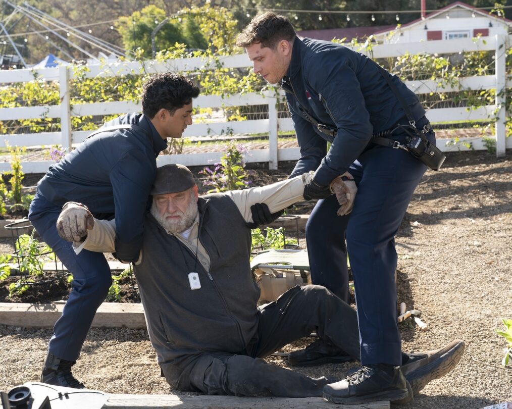 Anirudh Pisharody, Ron Orbach, and Oliver Stark — '9-1-1' Season 8 Episode 11 