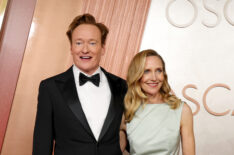 Conan O'Brien and Liza Powel O'Brien attends the 97th Annual Oscars at Dolby Theatre on March 02, 2025 in Hollywood, California.