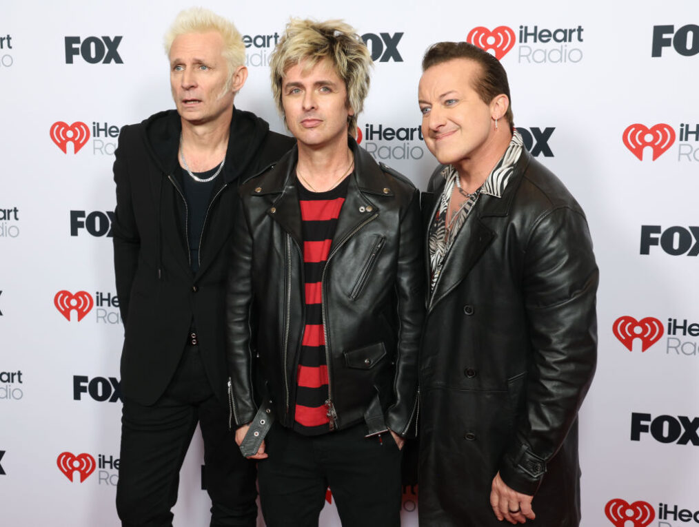 Mike Dirnt, Billie Joe Armstrong and Tré Cool of Green Day attend the 2025 iHeartRadio Music Awards at Dolby Theatre in Los Angeles, California on March 17, 2025. Broadcasted live on FOX.