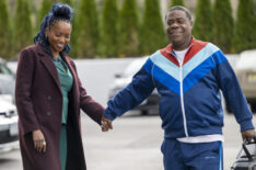 Erika Alexander as Monica and Tracy Morgan as Reggie Dinkins in The Fall and Rise of Reggie Dinkins - Season Pilot