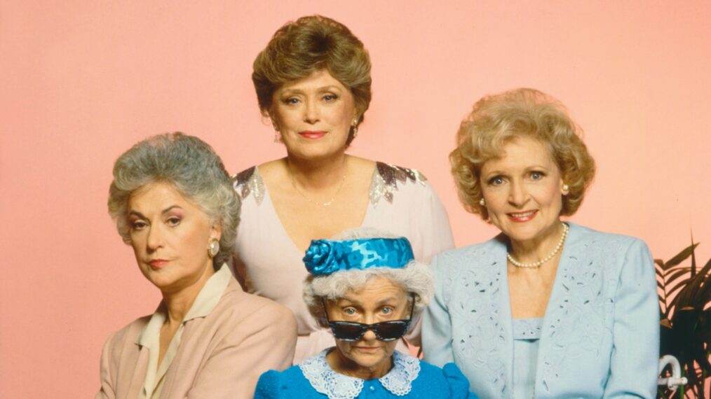 Bea Arthur, Rue McClanahan, Betty White, and Estelle Getty in The Golden Girls