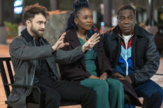 Daniel Radcliffe as Arthur Tobin, Erika Alexander as Monica, Tracy Morgan as Reggie Dinkins in The Fall and Rise of Reggie Dinkins - Season Pilot