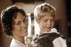 Annabeth Gish as Mary Follet and Austin Wolff as Rufus Follet in 'A Death in the Family'