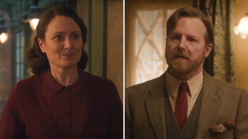 Anna Madeley as Mrs. Hall and Samuel West as Siegfried Farnon in the 'All Creatures Great and Small' Season 6 trailer