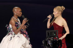 Cynthia Erivo and Ariana Grande perform onstage during the 97th Annual Oscars at Dolby Theatre on March 02, 2025 in Hollywood, California.