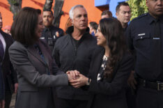Mimi Rogers as Honey Chandler and Titus Welliver as Harry Bosch in Bosch: Legacy