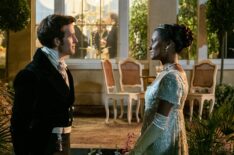 Jonathan Bailey and Simone Ashley in 'Bridgerton' Season 2
