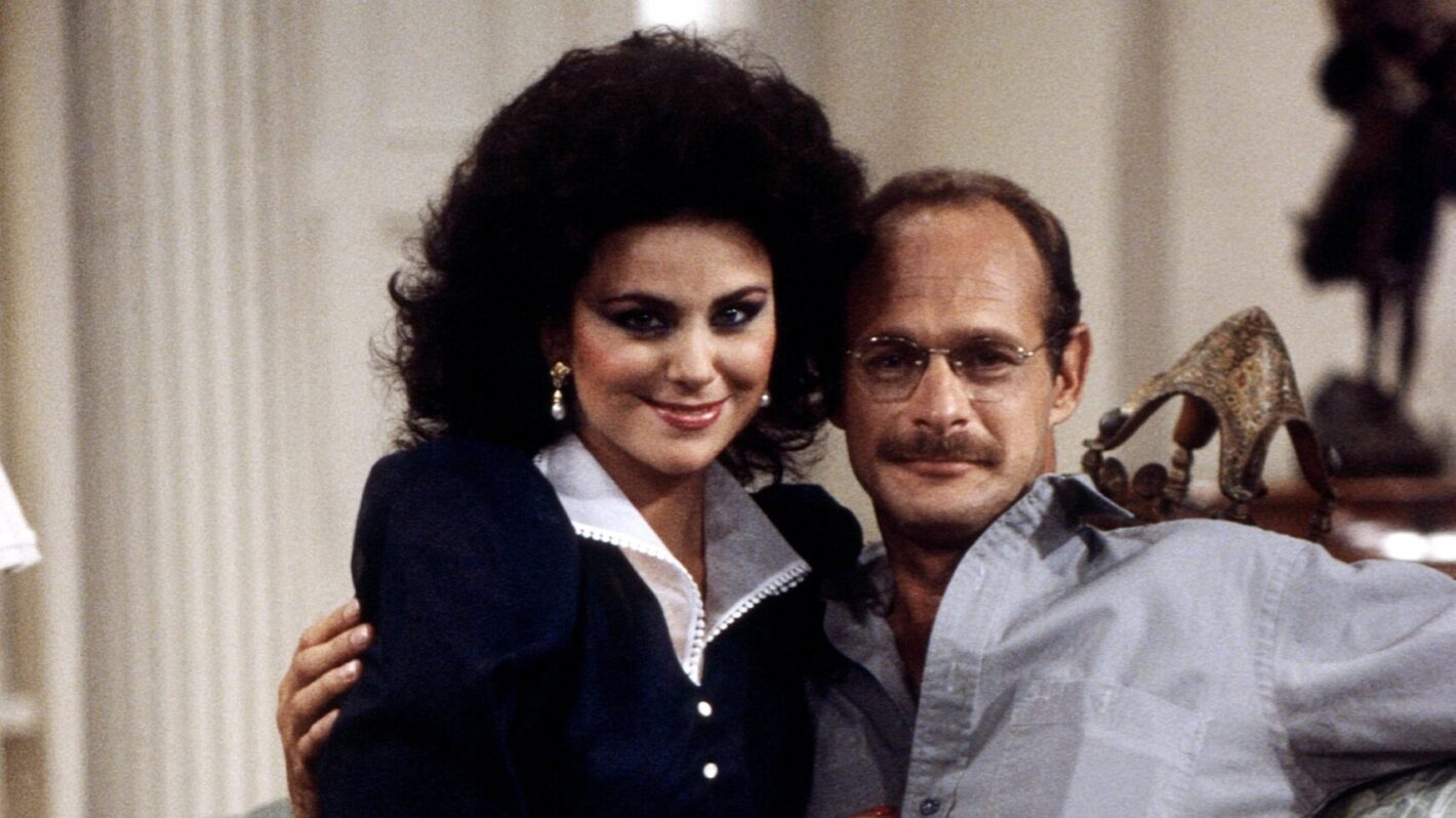 Delta Burke and Gerald McRaney on set of Designing Women