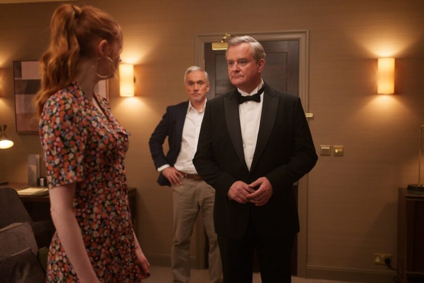 Karen Gillan, Ben Miles, and Hugh Bonneville — 'Douglas Is Cancelled'