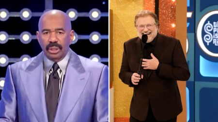 steve harvey on family feud and drew carey on the price is right