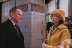 Michael Emerson as Judge Crawford and Carrie Preston as Elsbeth Tascioni in 'Elsbeth' Season 2 Episode 18 - 'I Know What You Did Thirty-Three Summers Ago'