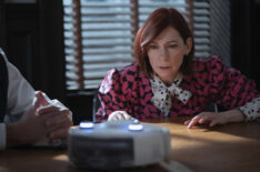 Carrie Preston as Elsbeth Tascioni in 'Elsbeth' Season 2 Episode 16 - 'Hot Tub Crime Machine'