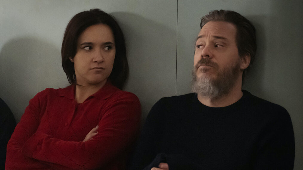 Nakia Dillard as Janitor Wally, Keisha Castle-Hughes as Special Agent Hana Gibson, and Michael Raymond-James as Ethan McPherson — 'FBI: Most Wanted' Season 6 Episode 14 '100%'