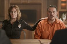 Diane Farr as Sharon Leone and Kevin Alejandro as Manny Perez — 'Fire Country' Season 3 Episode 16 'Dirty Money'